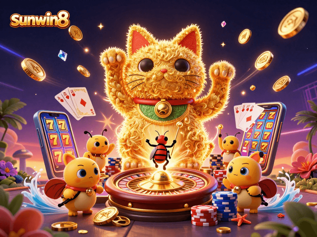 Win big with sunwin8 while enjoying a dynamic casino adventure featuring lucky cat and vibrant games.