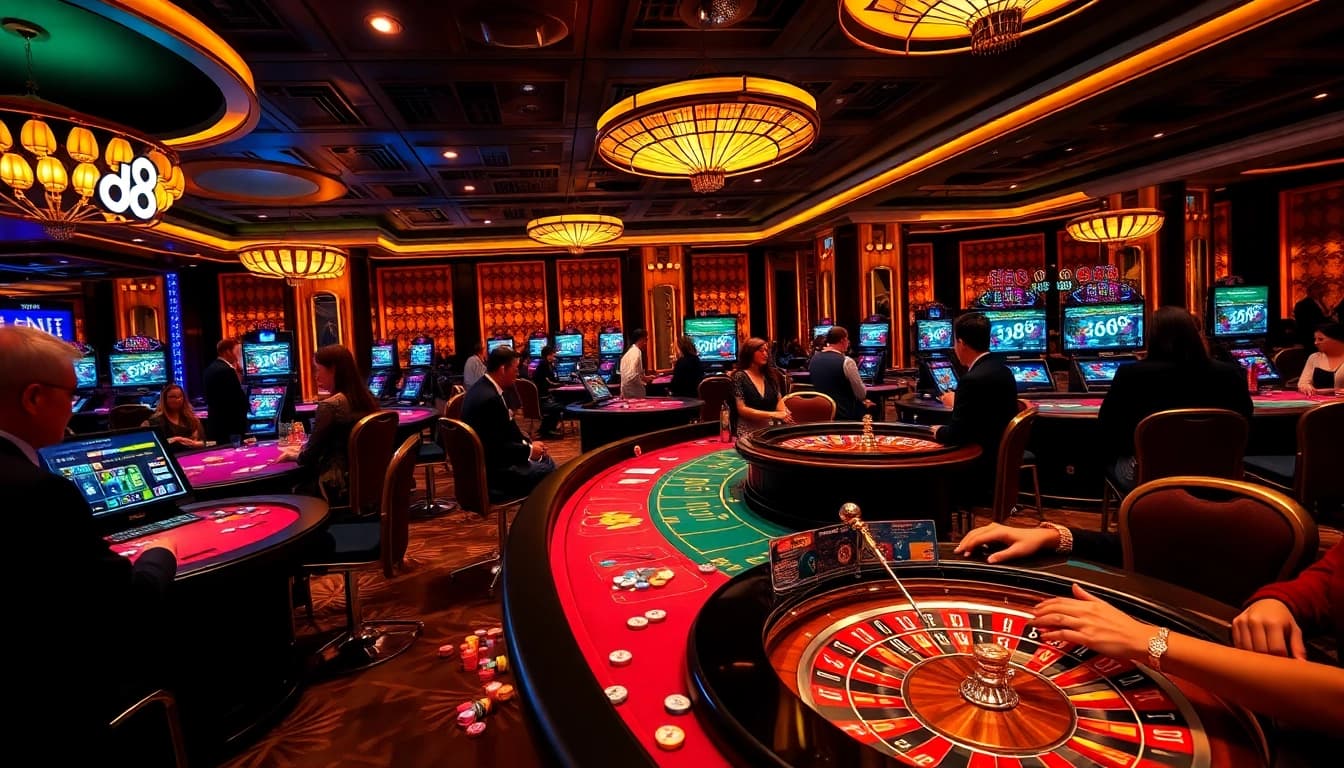 Experience the thrilling atmosphere of DU88's premier casino with engaging gameplay and luxury.