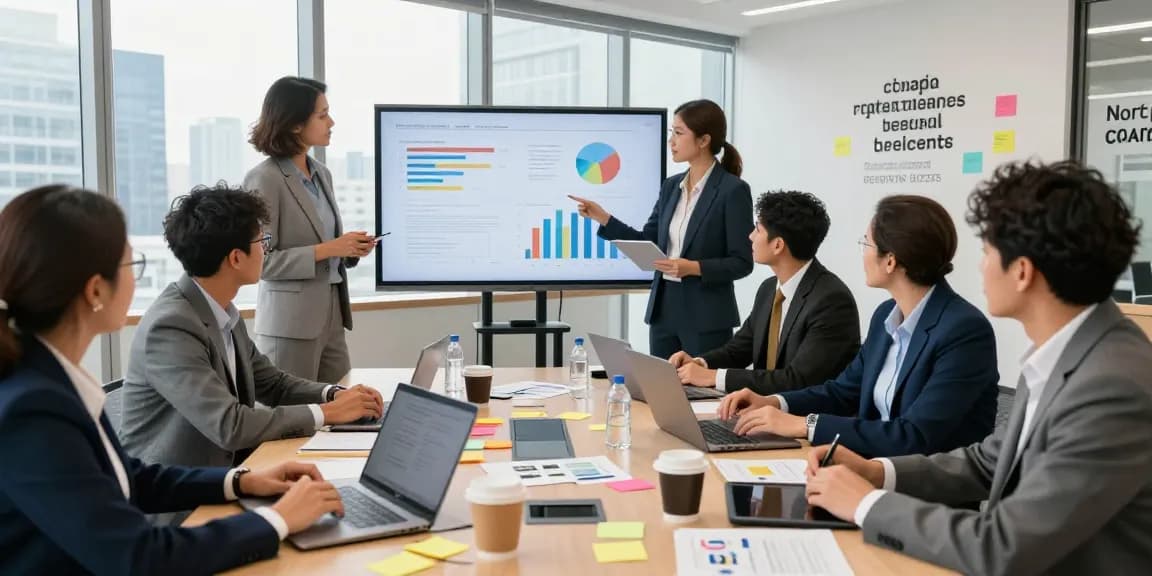 Kolaborasi tim profesional di ruang pertemuan modern dengan balak66 sebagai platform penghubung.