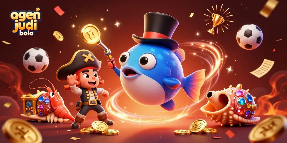 Engage in agen judi bola with vibrant visuals, featuring dynamic characters in a rich casino scene.