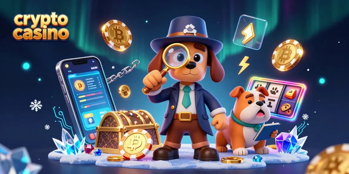 Engage in the crypto casino adventure with our bold detective duo uncovering treasures.