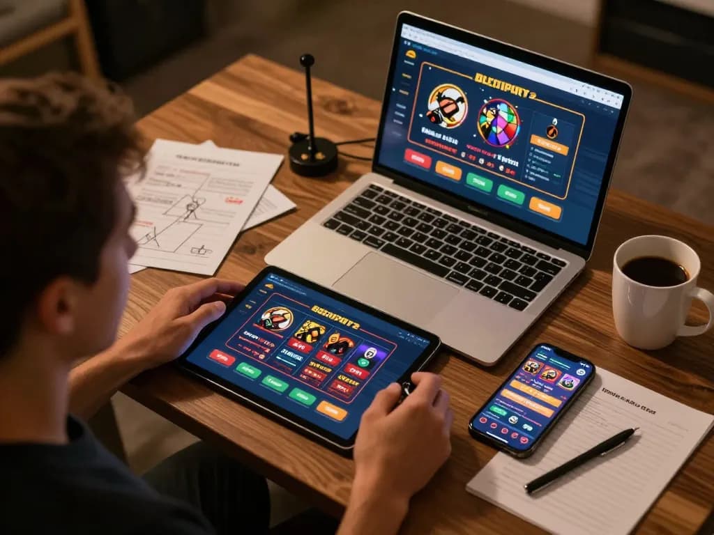 Engaging in mobile gambling with the casino app ทางเข้า m115 on tablet and smartphone, showcasing exciting gameplay.