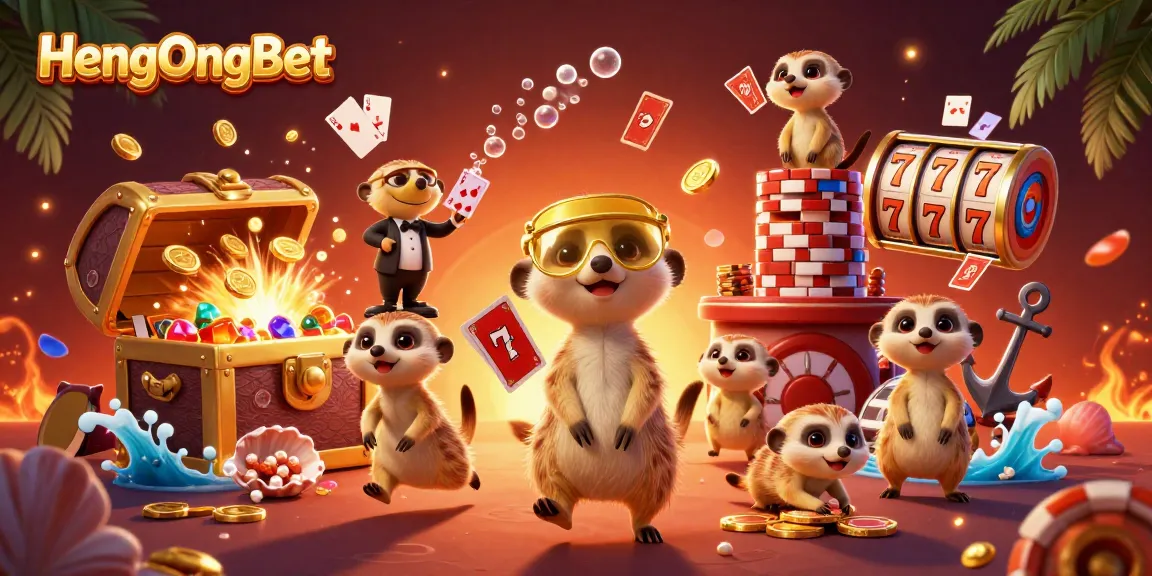 Experience thrilling gameplay at HengOngBet with dedicated meerkats running an exciting casino operation.