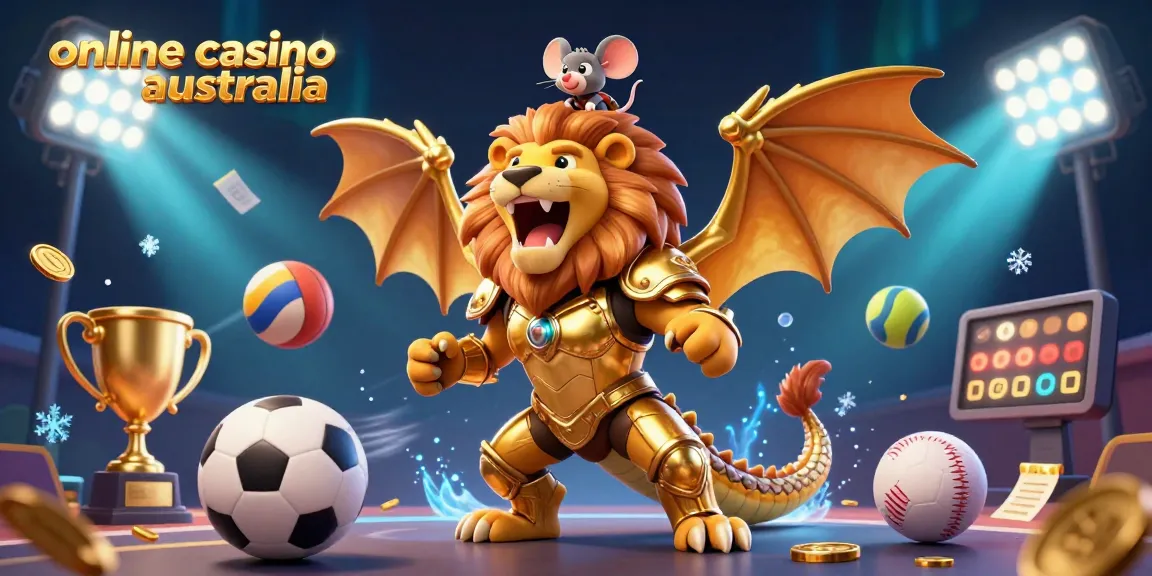 Experience excitement at online casino australia with our vibrant casino scene featuring unique characters and elements.