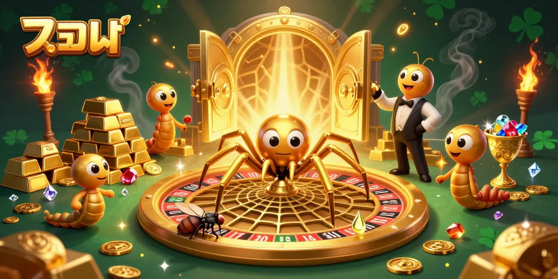 Betting on แทงบอล with tension as a fly nervously gambles at a golden roulette web