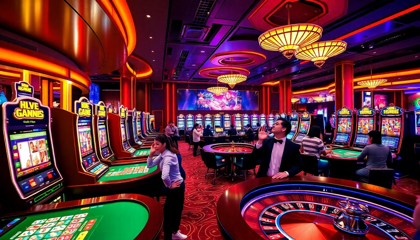 Vin777 players enjoying an exciting game session at a modern online casino.