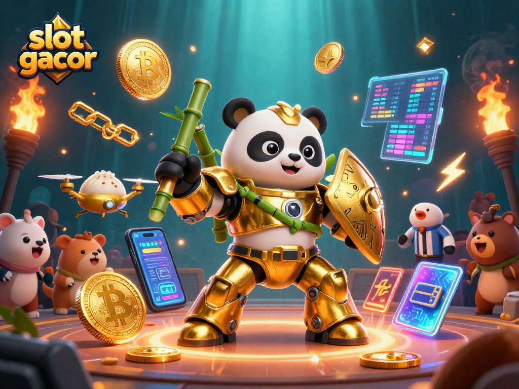 Spin the slot gacor reels in a vibrant and dynamic 3D casino scene featuring engaging characters and exciting game elements.