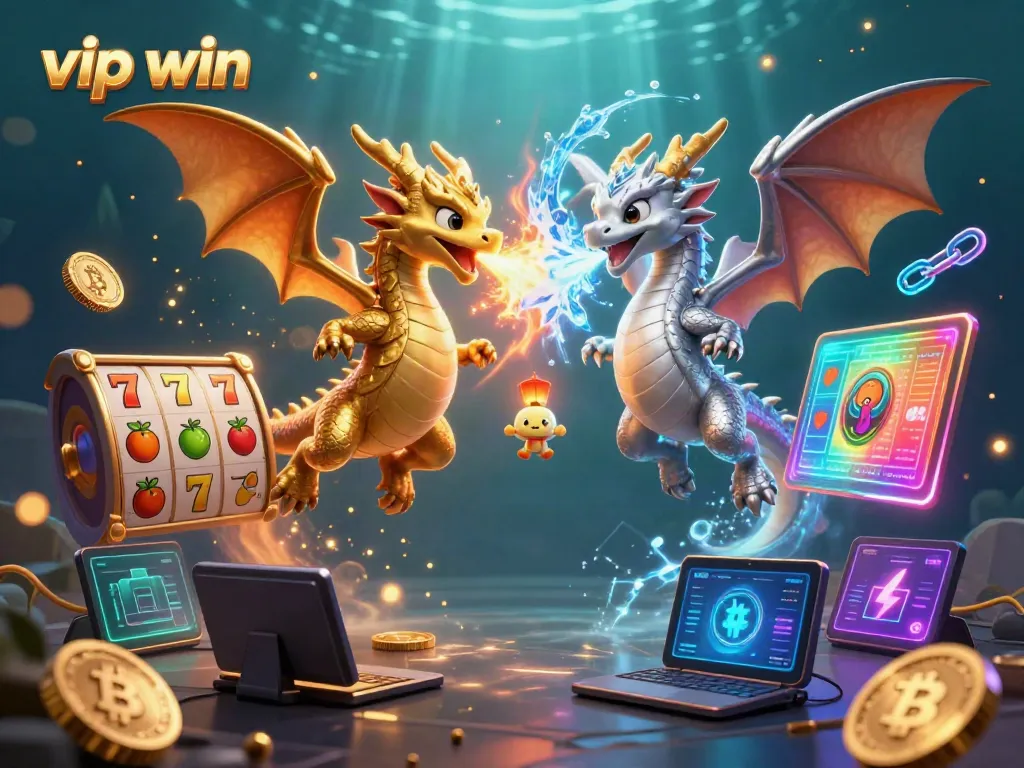 Engage with vip win through captivating dragons in a vibrant casino environment.