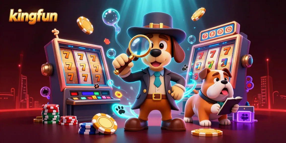 Engage with kingfun's thrilling treasure hunt in 3D, revealing poker clues and vibrant casino elements.