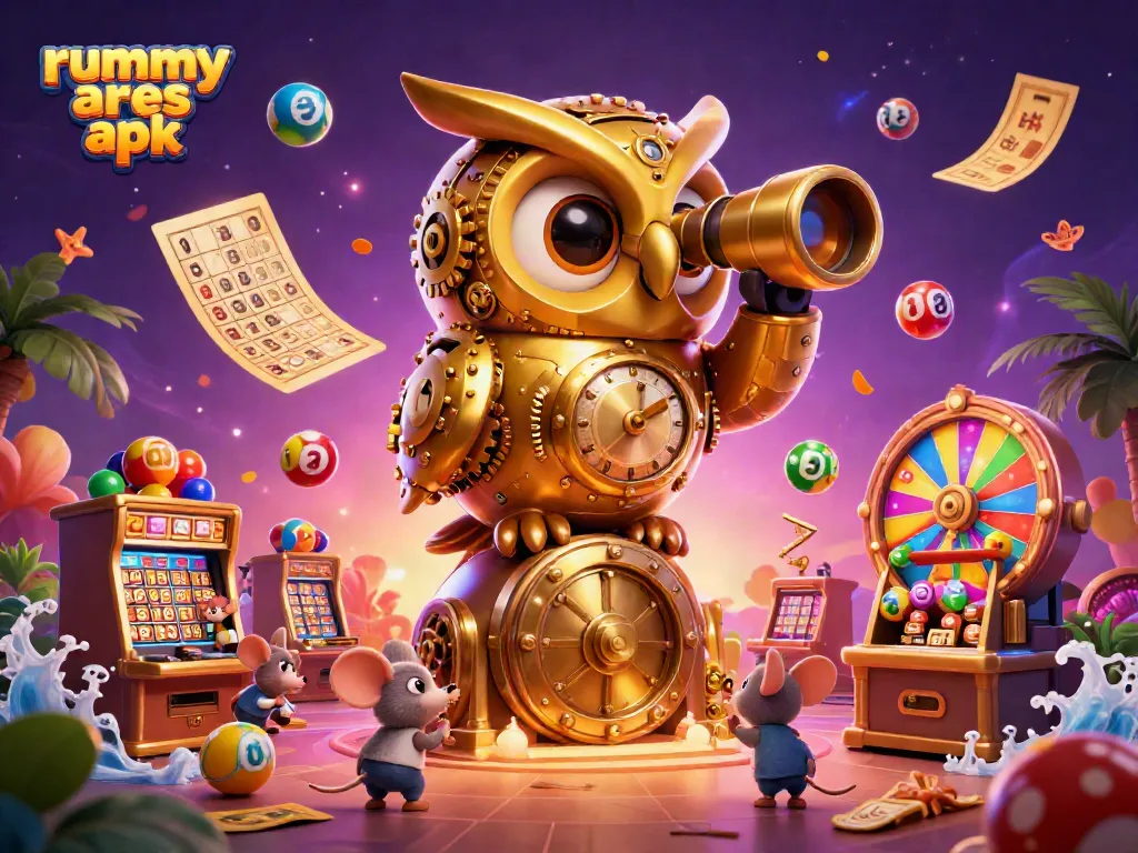 Engage with rummy ares apk gameplay in a vibrant online casino setting, featuring animated characters and elements.