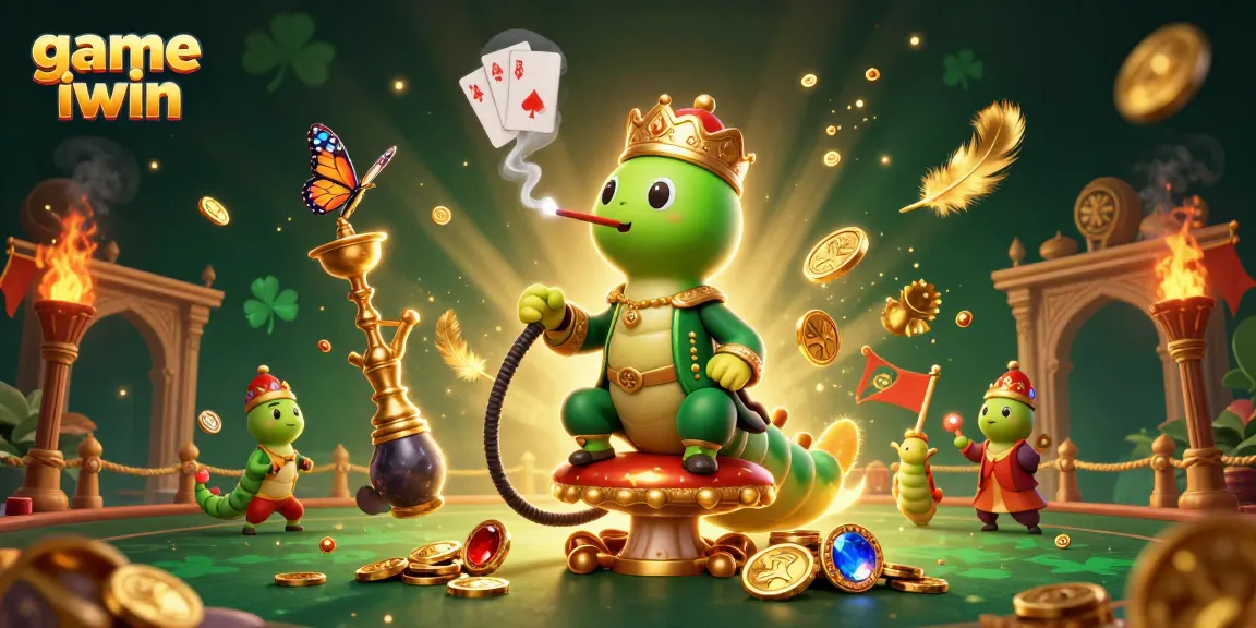 Play game iwin with vibrant 3D characters amidst dynamic casino elements and captivating visuals.