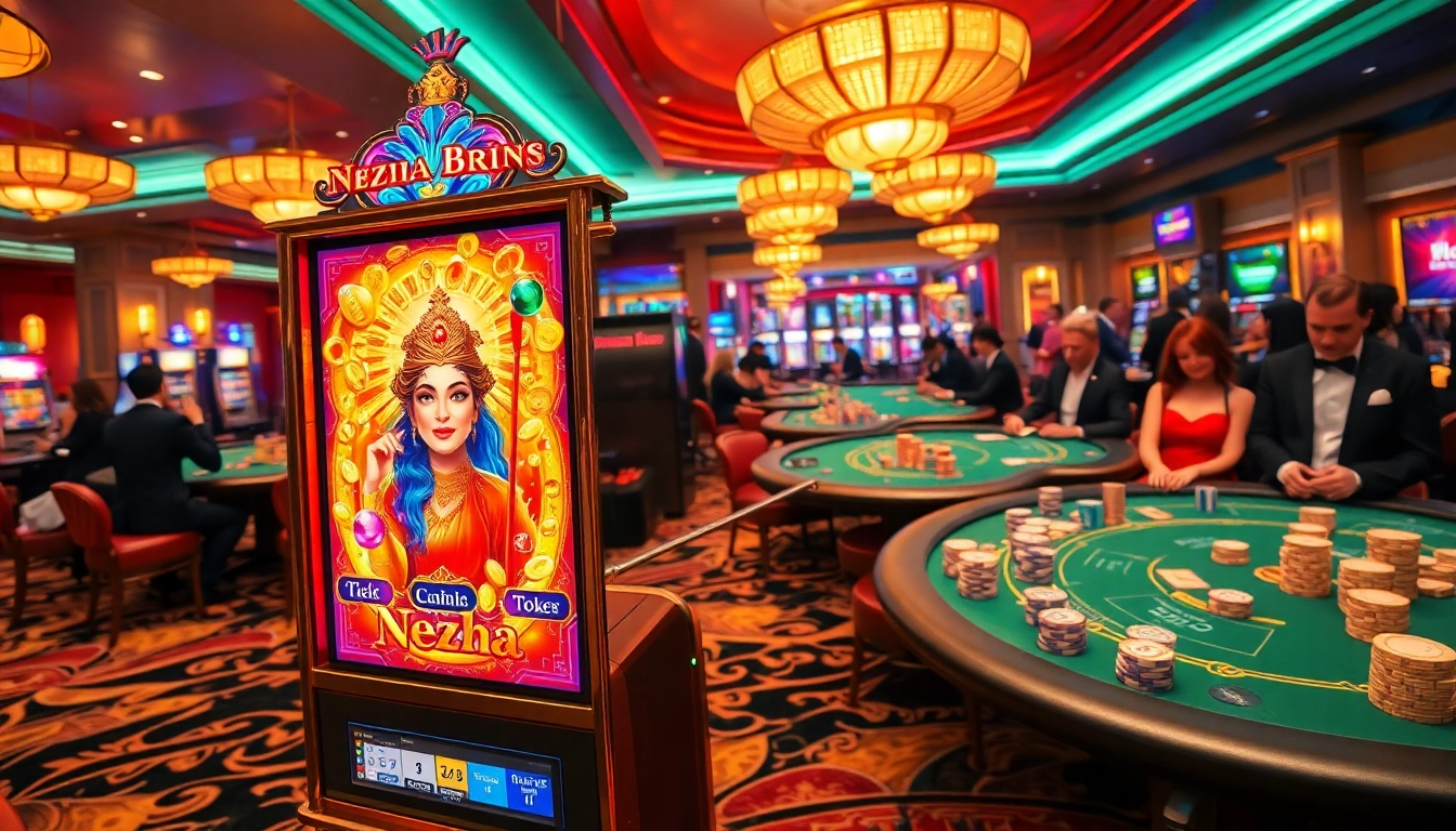 Exciting gambling scene with the Nezha slot machine in action for สล็อต Nezha สำหรับคนไทย players.