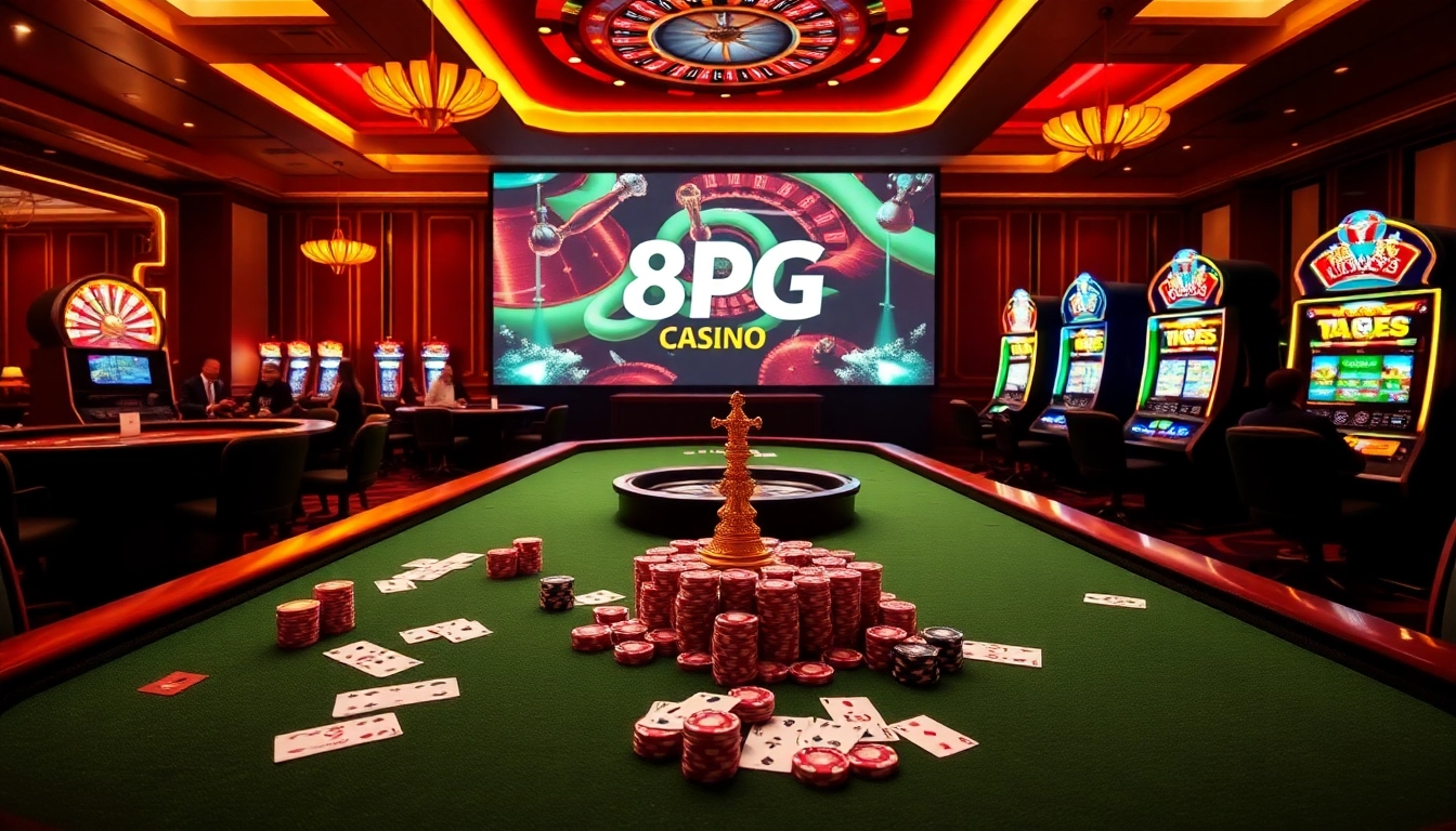 Interactúa con la plataforma de casino en línea 8PG mientras juegas emocionantes tragamonedas y póker.