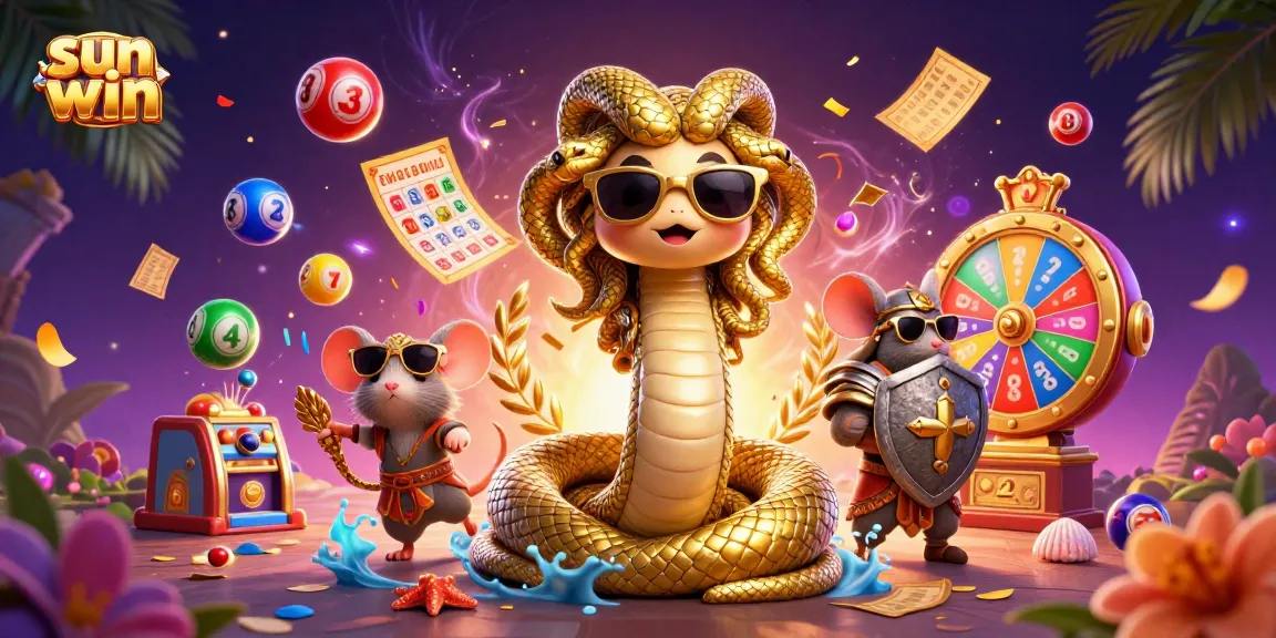 Engage with exciting gambling activities on sun-win featuring Medusa and a warrior mouse.