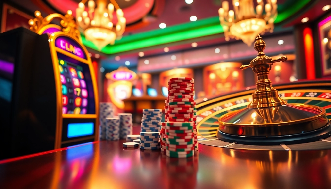Experience the thrill of winning at https://l567.tech/ with vibrant slot machines and roulette wheels.