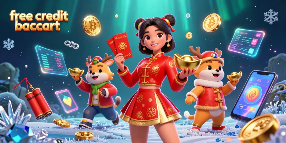 Experience free credit baccarat with vibrant Asian themes of Lunar New Year celebration and festive gaming atmosphere.