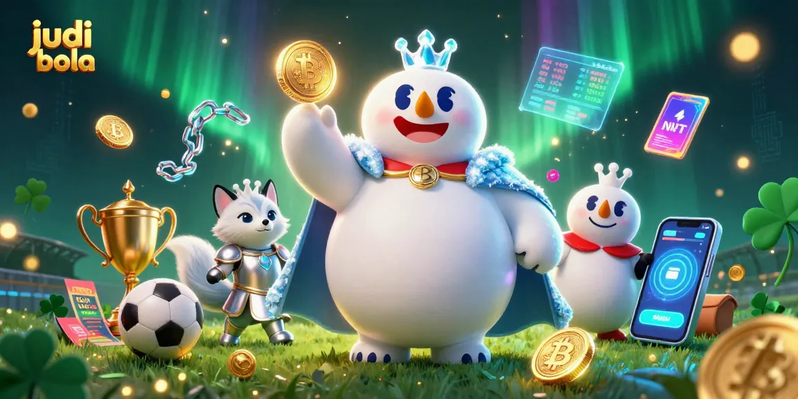 Experience judi bola excitement with majestic characters and dynamic betting elements in this vibrant illustration.