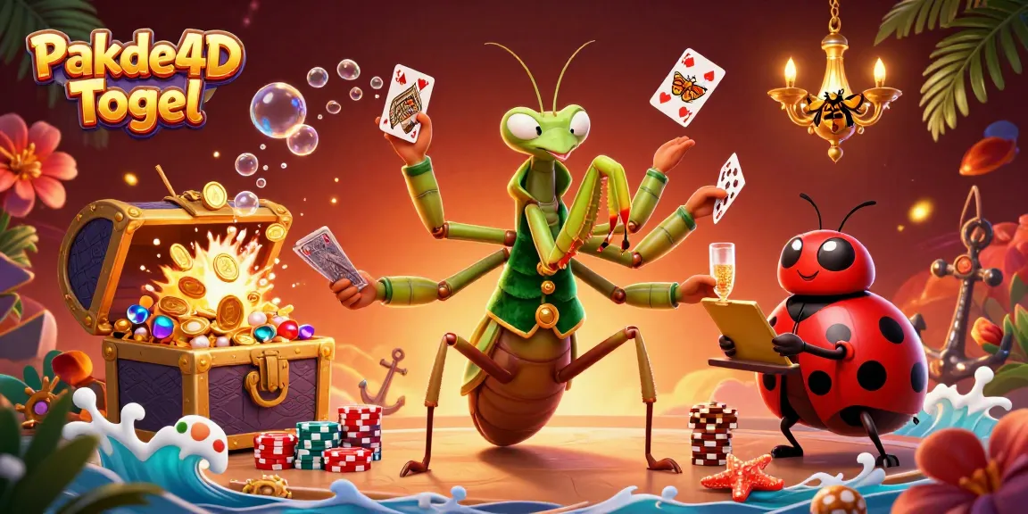 Pakde4D Togel brings excitement to your game with a colorful 3D scene of a giant mantis card sharp and engaging elements.