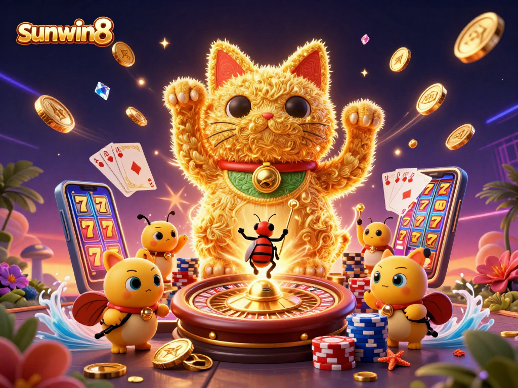 Win big with sunwin8 while enjoying a dynamic casino adventure featuring lucky cat and vibrant games.