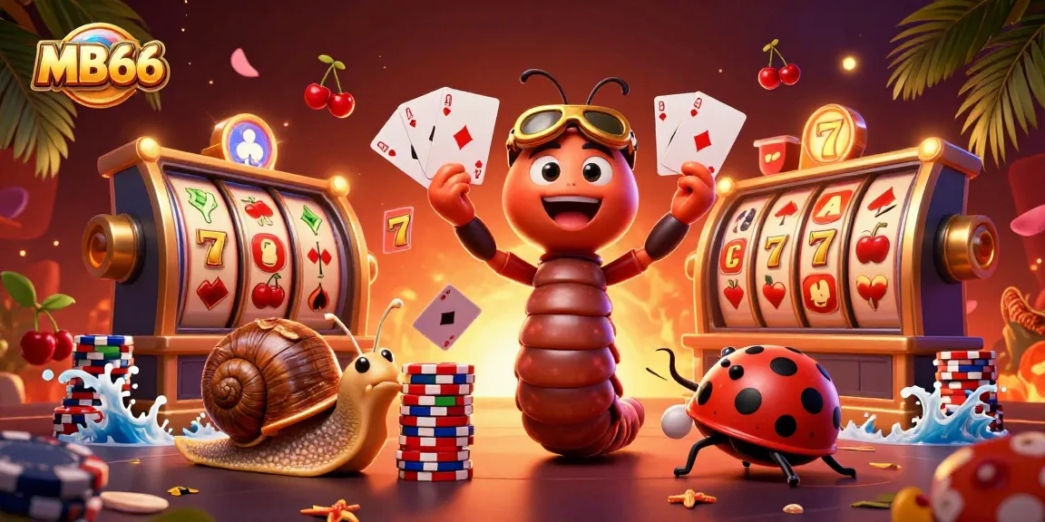Experience thrilling moments at MB66 casino with vibrant slot reels and exciting game characters.