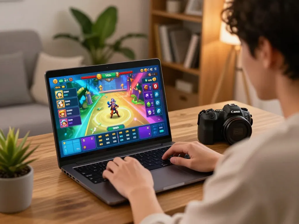 Pemain situs toto menikmati momen kemenangan selama sesi kasino online di rumah.