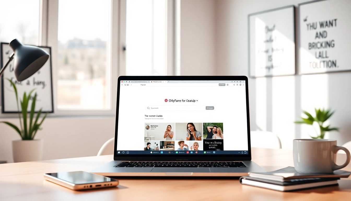 Discovering profiles through an OnlyFans search interface in a stylish digital workspace.