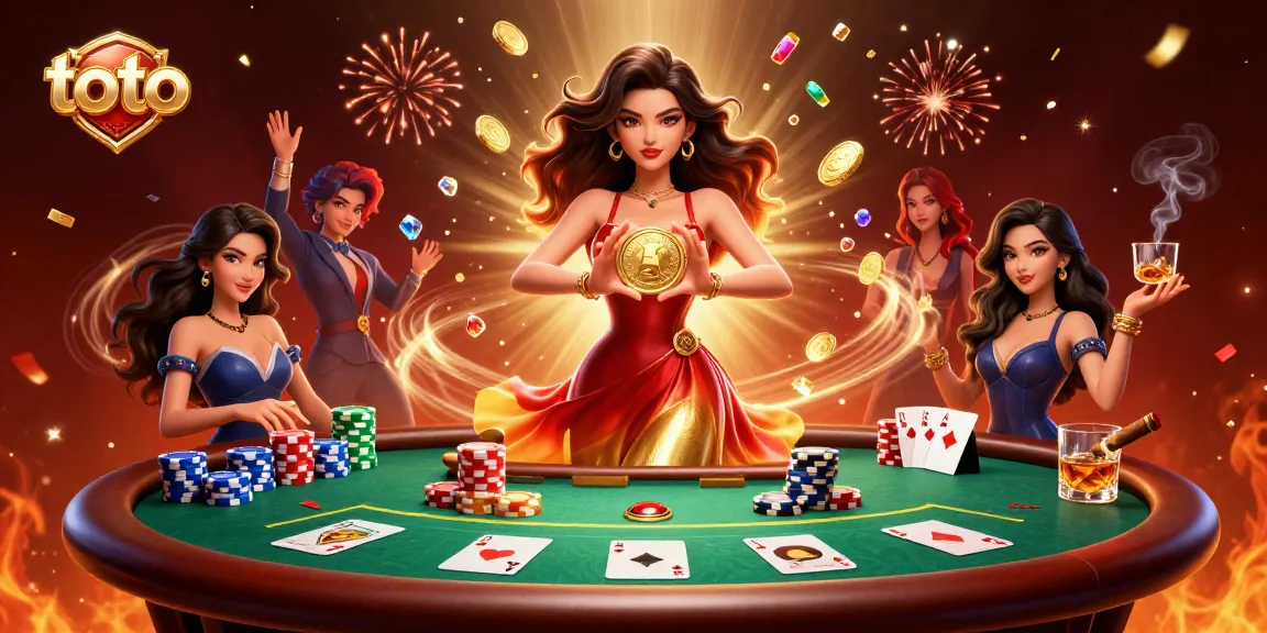Experience winning with toto in an exciting casino scene filled with vibrant colors and dynamic elements.