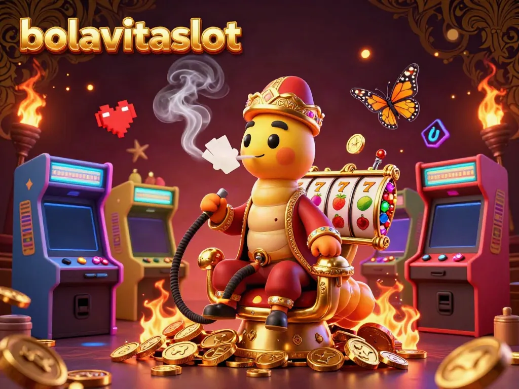 Engage with bolavitaslot's vibrant 3D casino scene showcasing exciting slot elements and a magical atmosphere.