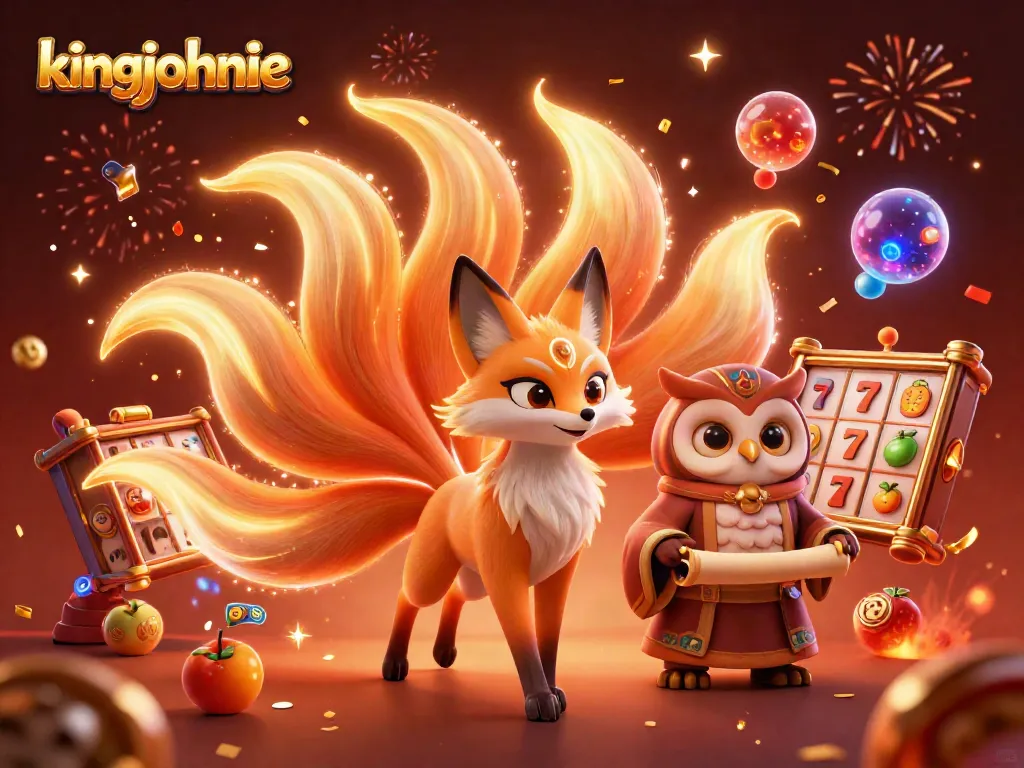 Join the excitement of kingjohnnie's vibrant casino scene featuring colorful slot games.