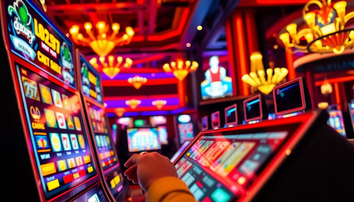 Bermain luxury777 game di mesin slot yang glamour dan bercahaya di kasino modern.