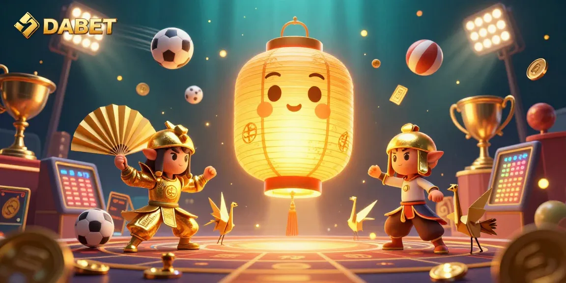 DABET captures the excitement of a vibrant casino scene with unique characters and dynamic betting activities.