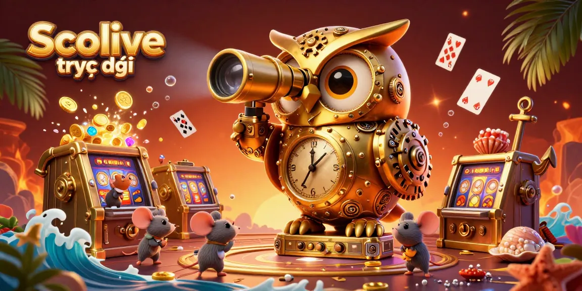 Experience Socolive trực tiếp with vibrant 3D casino graphics showcasing dynamic elements and engaging characters.