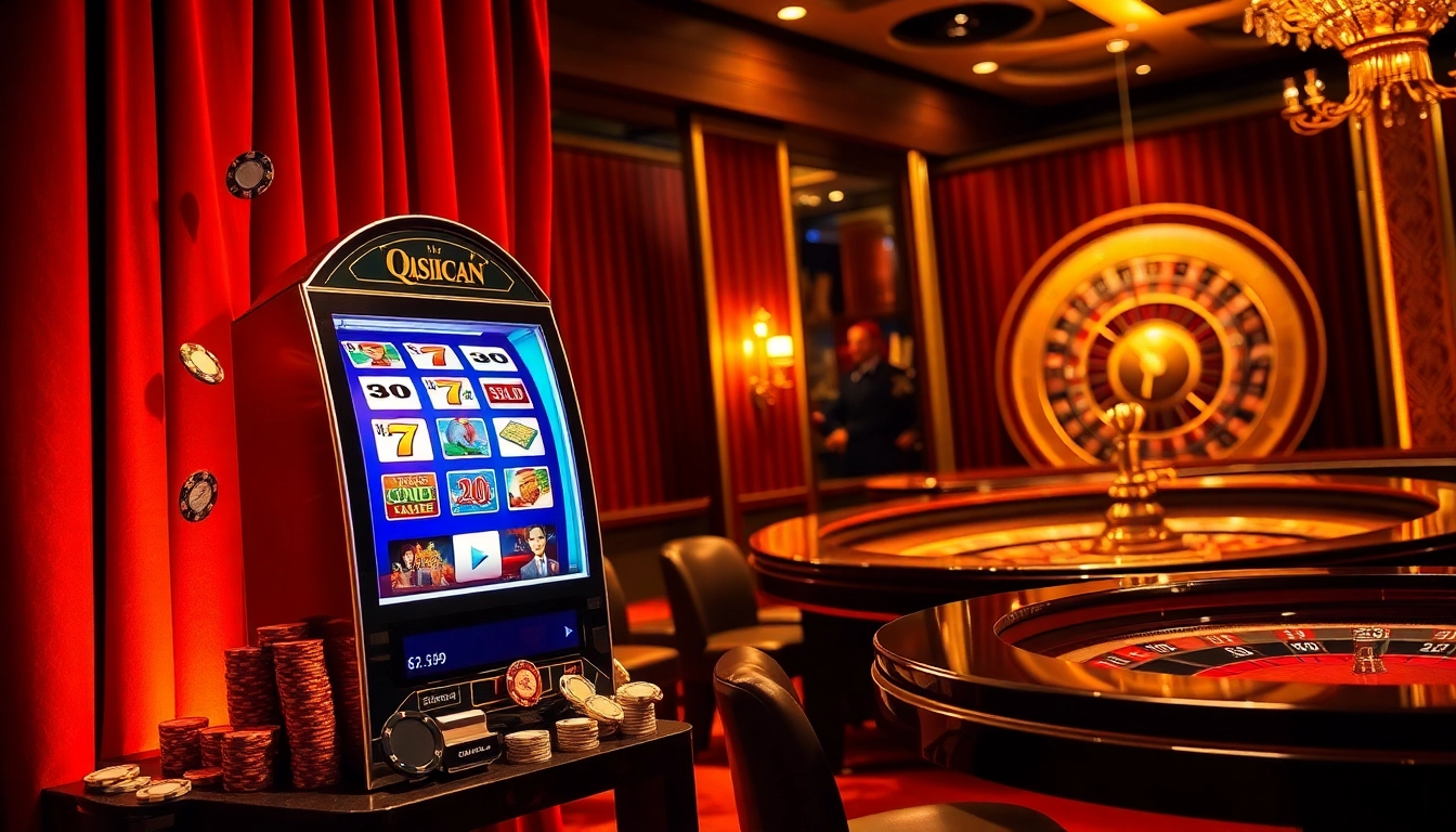 Experience the thrill of online gaming with QQMacan's premium slot machines and casino ambiance.