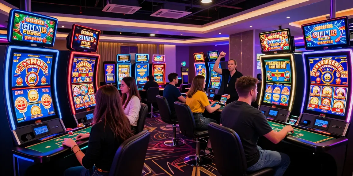 Engaged players at credit card casinos at https://dea.org.uk enjoying exciting games in a vibrant casino atmosphere.