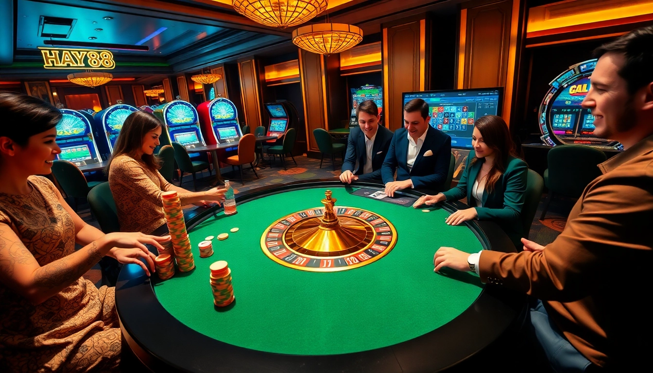 Experience thrilling bets at HAY88 with luxurious casino games and roulette tables.