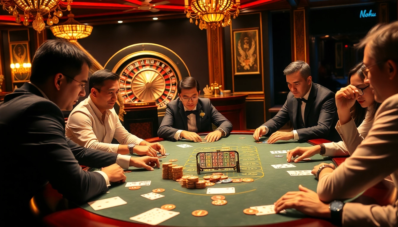 Experience the thrill of NOHU LIVE as professional players engage in a high-stakes poker game.
