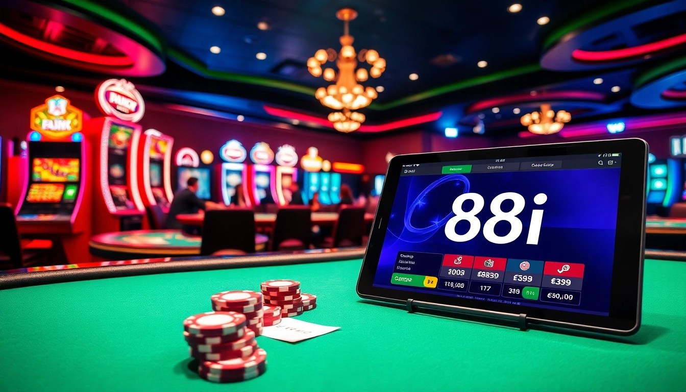 Experience the thrill of gaming at 88i with vibrant tables and exciting slot machines.