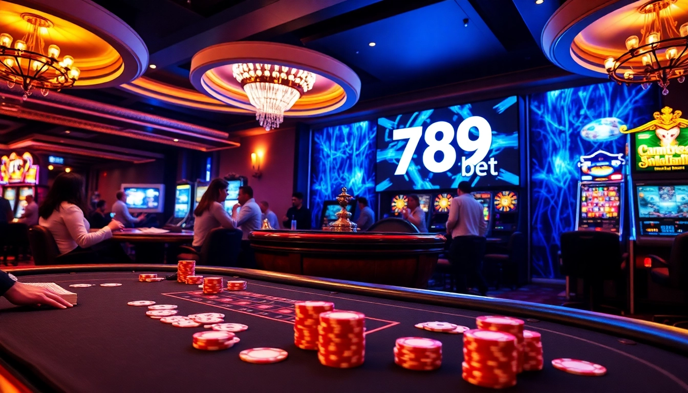 Experience the thrill of gambling at 789 bet with players at a luxurious casino table.