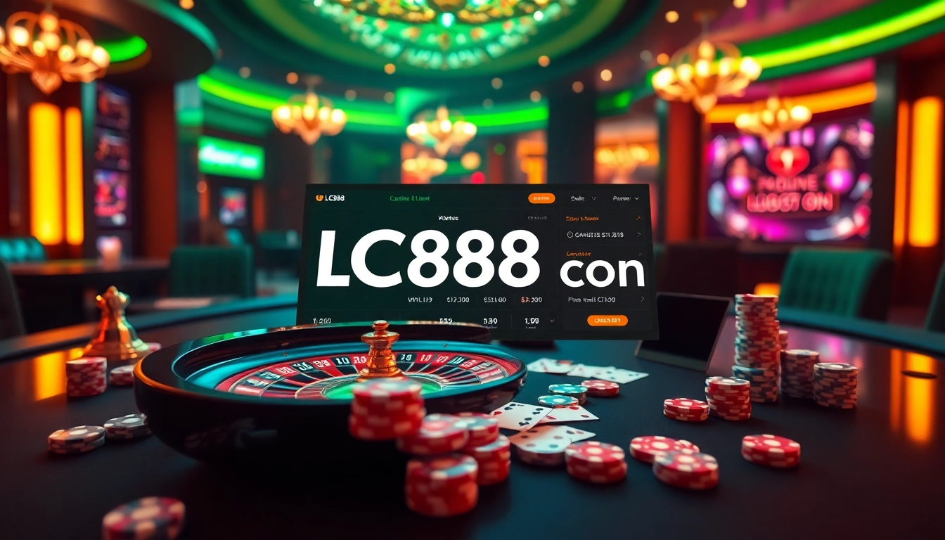 Experience thrilling gameplay at lc88 com with vibrant casino tables and winning moments.