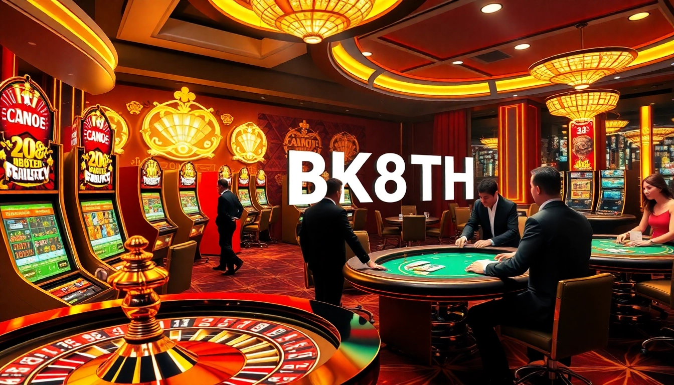 Players enjoying the dynamic BK8TH online gaming experience at a luxury gambling platform.