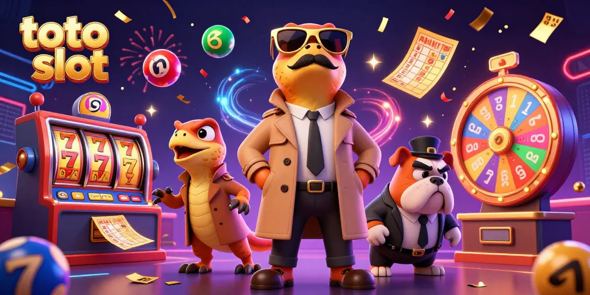 Experience thrilling toto slot action with cartoon raptors at a VIP casino entrance.