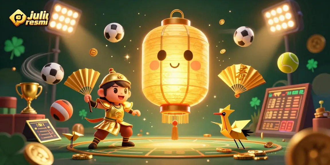 Engage in judi bola resmi with vibrant sports energy, featuring dynamic sports balls and golden elements